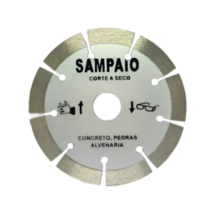 SAMPAIO DISCO CINZA SEGMENTADO 110X20 CORTE A SECO CONC ALV