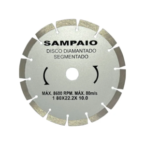 SAMPAIO DISCO DIAM SEGMENTADO 180X22,22X10.0
