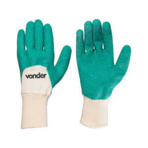 VONDER LUVA MALHA/LATEX VERDE TAM 10