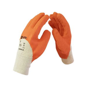 WURTH LUVA POLIEST LATEX  9 LARANJA